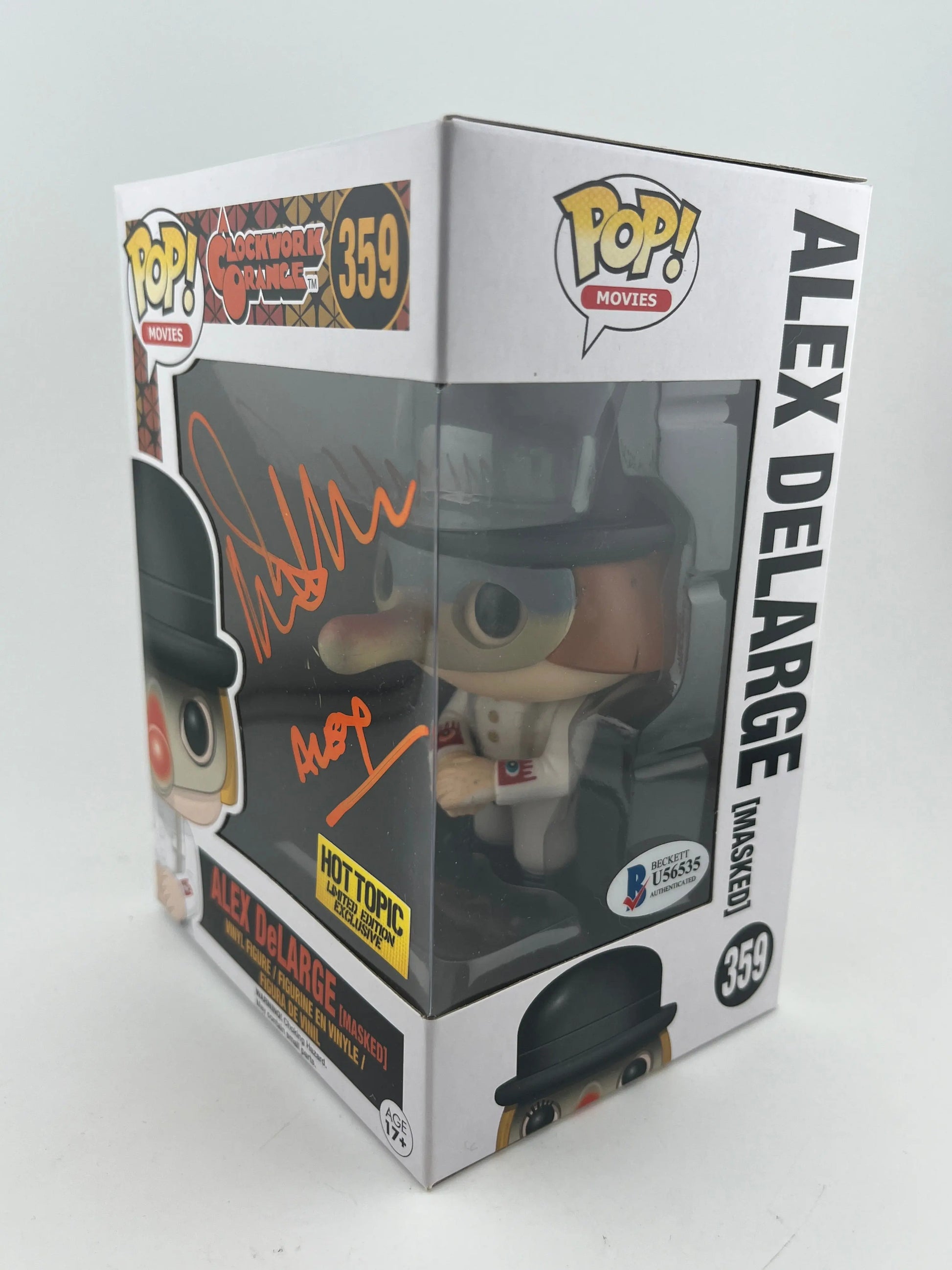Funko POP Movie A Clockwork Orange Alex DeLarge #359 Autographed Malcom McDowell FRENLY BRICKS - Open 7 Days