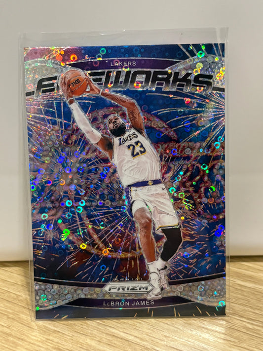 2024-25 Panini Prizm Fireworks Prizms Fast Break #19 LeBron James FRENLY BRICKS - Open 7 Days