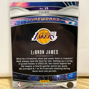 2024-25 Panini Prizm Fireworks Prizms Fast Break #19 LeBron James FRENLY BRICKS - Open 7 Days