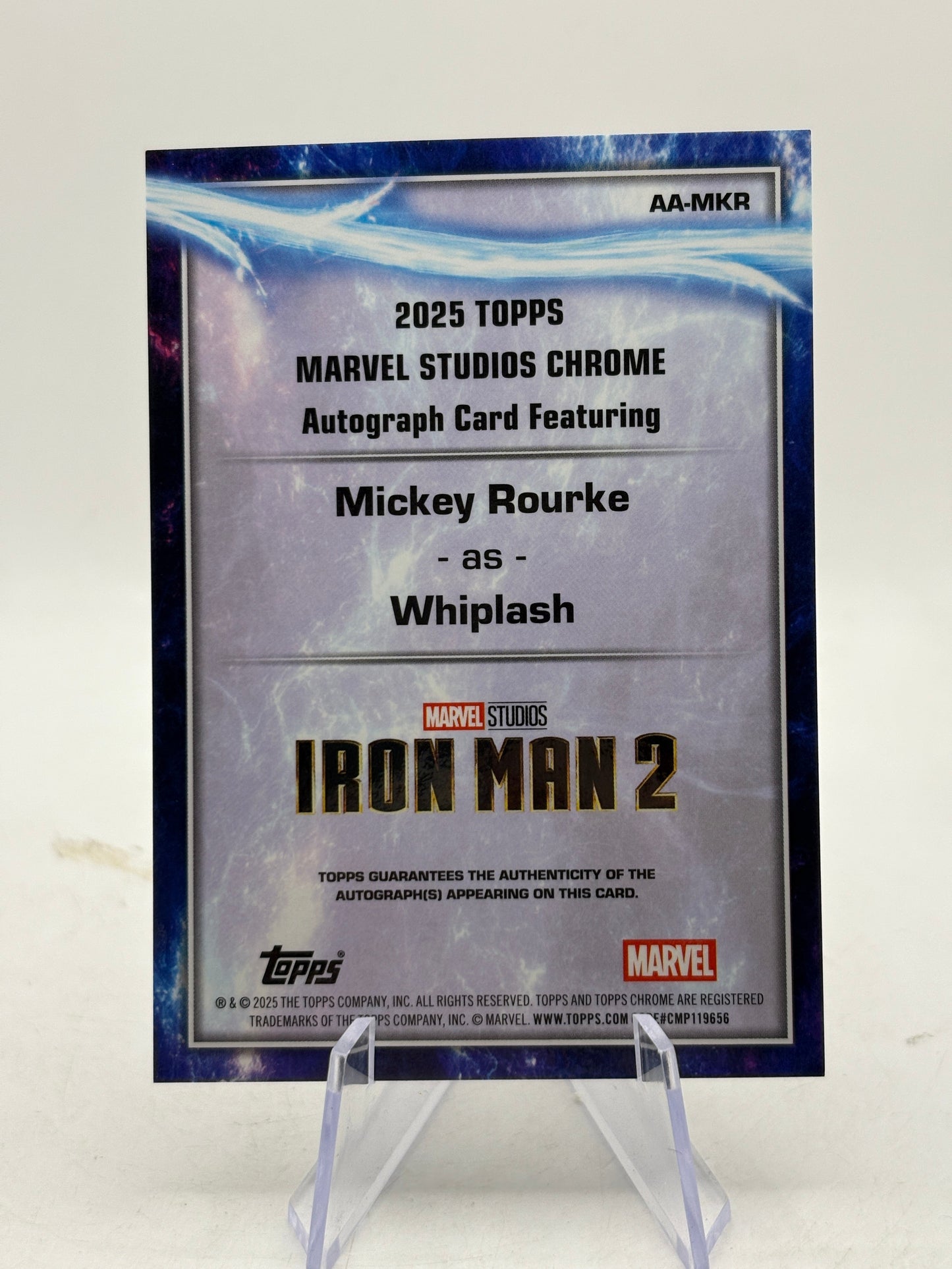 2025 Topps Chrome Marvel Studios Mickey Rourke as Whiplash Auto #AA-MKR FRENLY BRICKS - Open 7 Days
