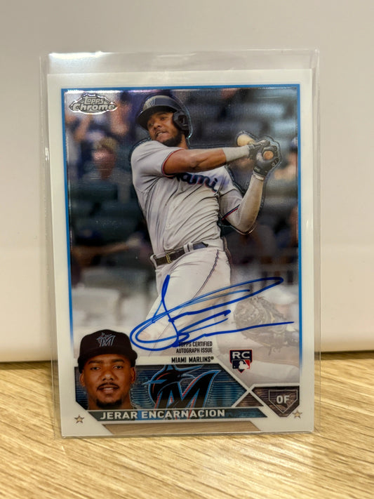 2023 Topps Chrome Rookie Auto Jerar Encarnacion #RA-JE Auto RC FRENLY BRICKS - Open 7 Days