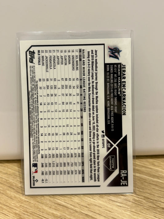 2023 Topps Chrome Rookie Auto Jerar Encarnacion #RA-JE Auto RC FRENLY BRICKS - Open 7 Days