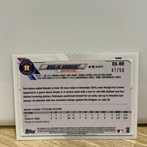 2021 Topps Chrome #RA-NR Nivaldo Rodriguez Rookie Auto Gold Wave Refractor /50 FRENLY BRICKS - Open 7 Days