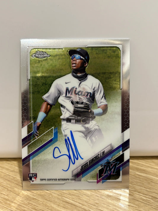 Jesus Sanchez 2021 Topps Chrome RC AUTO Rookie Marlins T5 FRENLY BRICKS - Open 7 Days