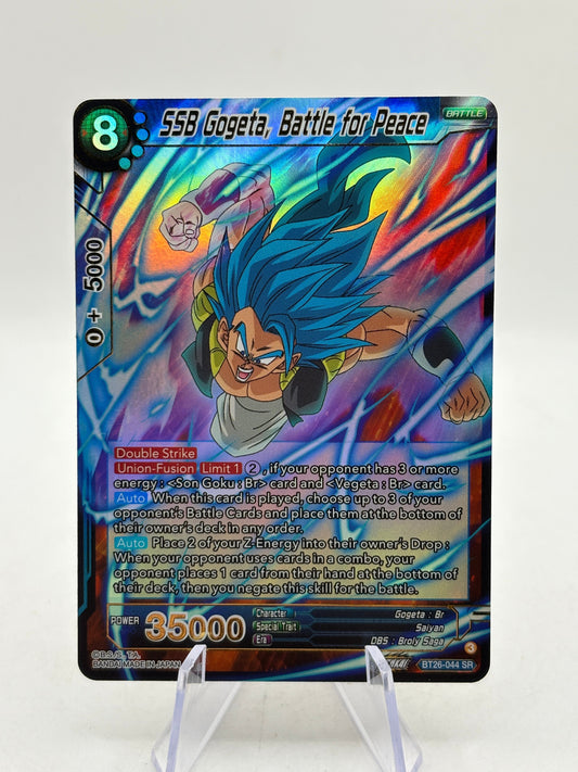Dragon Ball Super Masters - SSB Gogeta, Battle for Peace BT26-044 SR NM FRENLY BRICKS - Open 7 Days