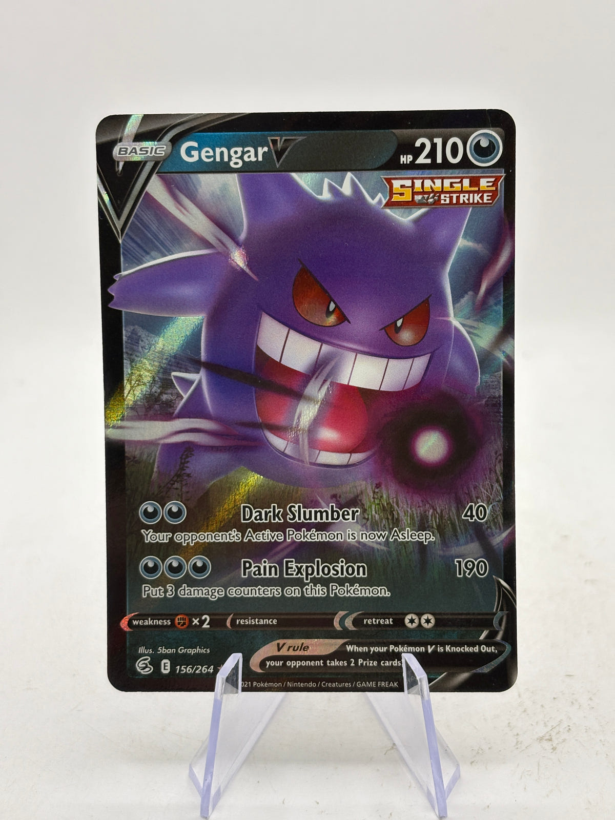 Pokemon TCG Fusion Strike - Gengar V 156/264 Full Art MP image 1