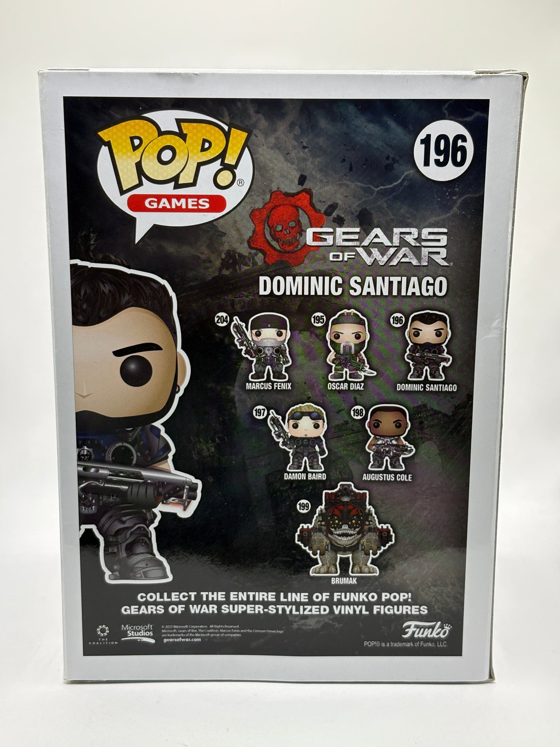 Funko POP! Games Gears of War #196 Dominic Santiago Vinyl Figure FRENLY BRICKS - Open 7 Days