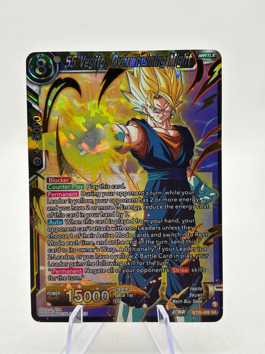 Dragon Ball Super Masters - SS Vegito, Overwhelming Might BT20-099 SR FRENLY BRICKS - Open 7 Days