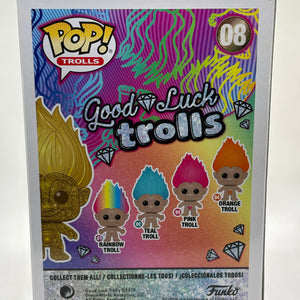 Funko POP! Trolls Good Luck Trolls #08 Gold Troll Diamond Collection FRENLY BRICKS - Open 7 Days