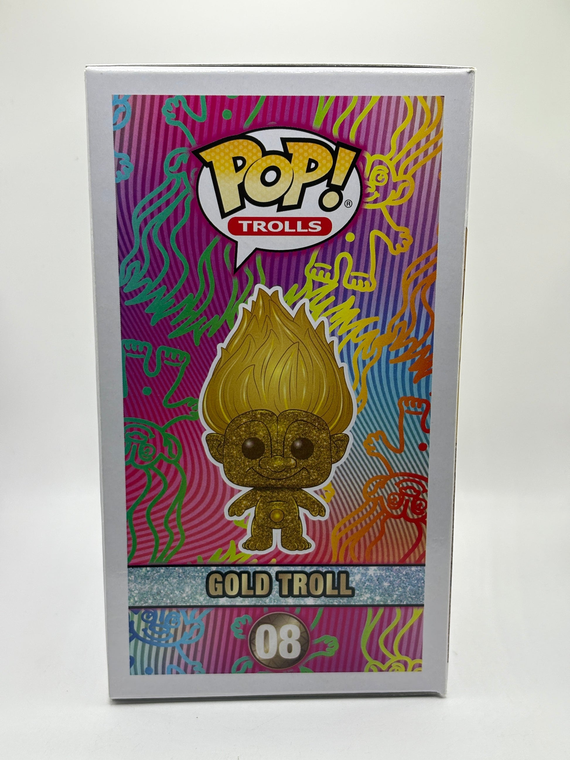 Funko POP! Trolls Good Luck Trolls #08 Gold Troll Diamond Collection FRENLY BRICKS - Open 7 Days