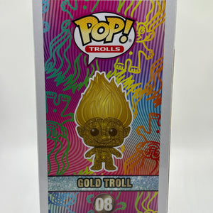 Funko POP! Trolls Good Luck Trolls #08 Gold Troll Diamond Collection FRENLY BRICKS - Open 7 Days