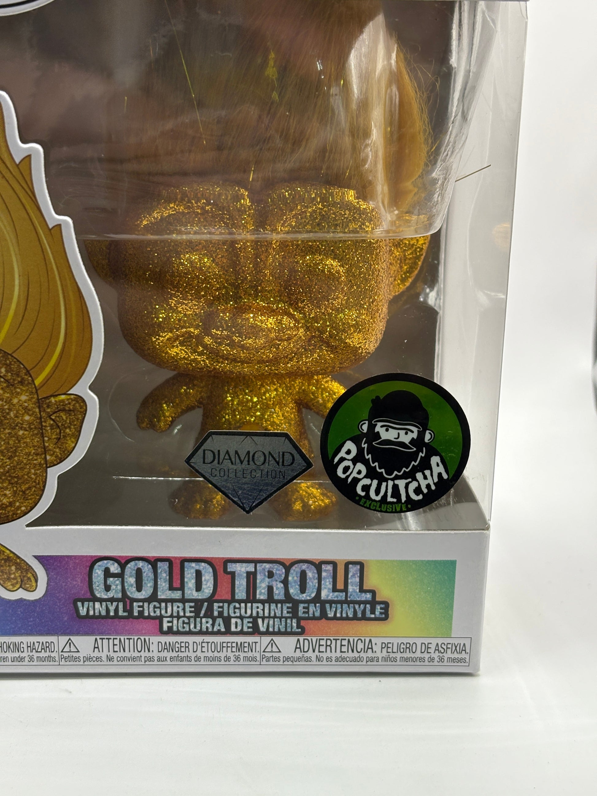 Funko POP! Trolls Good Luck Trolls #08 Gold Troll Diamond Collection FRENLY BRICKS - Open 7 Days