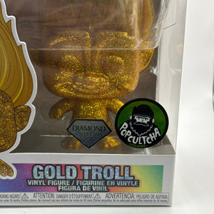 Funko POP! Trolls Good Luck Trolls #08 Gold Troll Diamond Collection FRENLY BRICKS - Open 7 Days