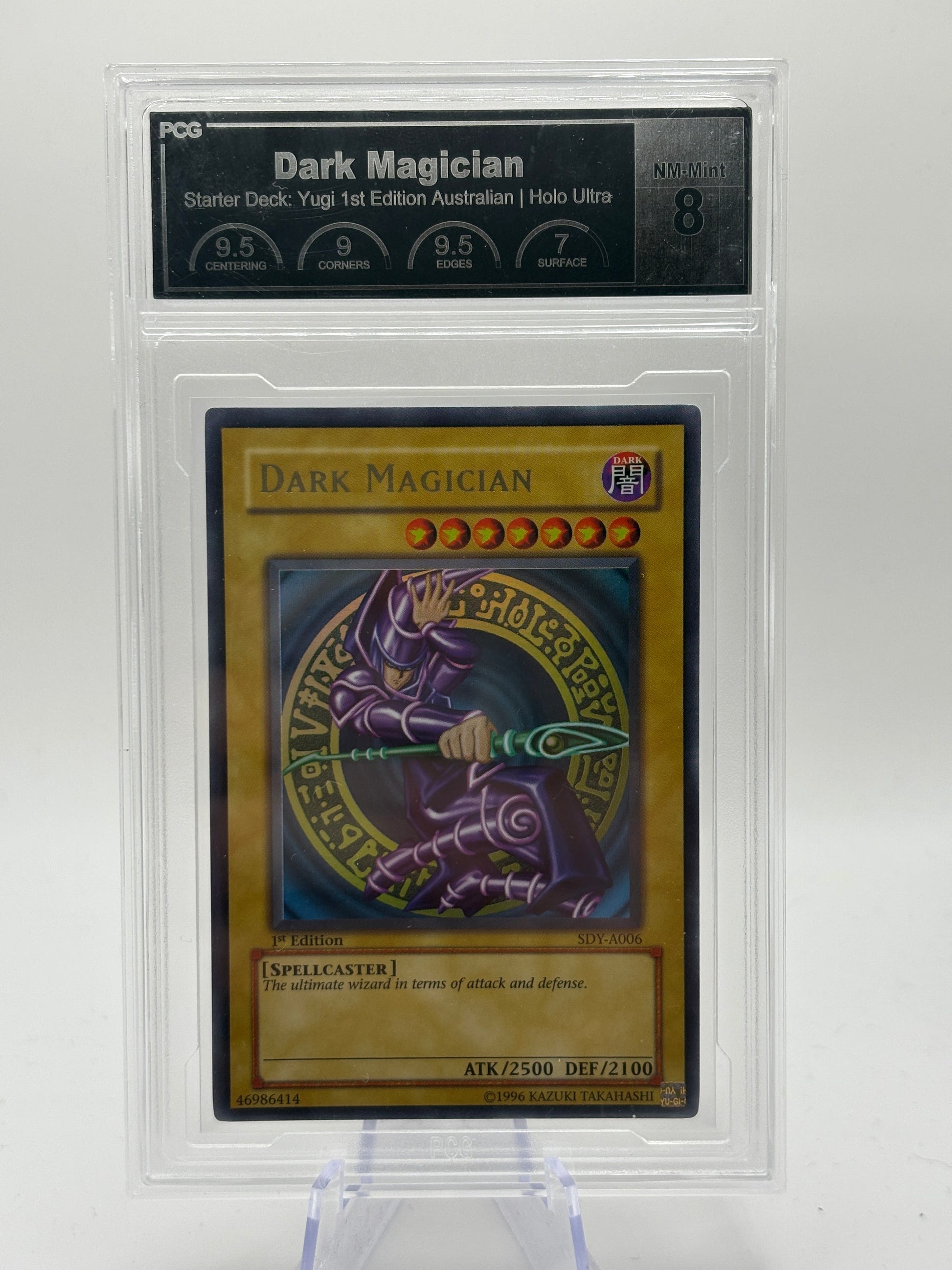 Yu-Gi-Oh! Dark Magician SDY-A006 Starter Deck 1st Edition PCG 8 NM FRENLY BRICKS - Open 7 Days image 1
