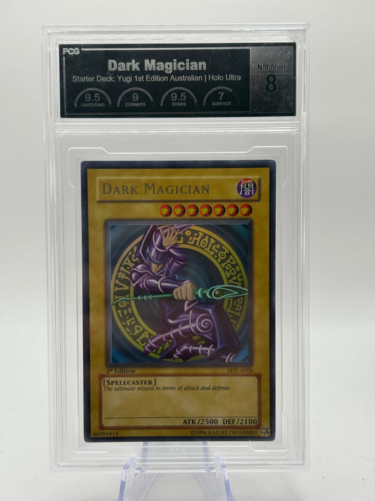 Yu-Gi-Oh! Dark Magician SDY-A006 Starter Deck 1st Edition PCG 8 NM FRENLY BRICKS - Open 7 Days