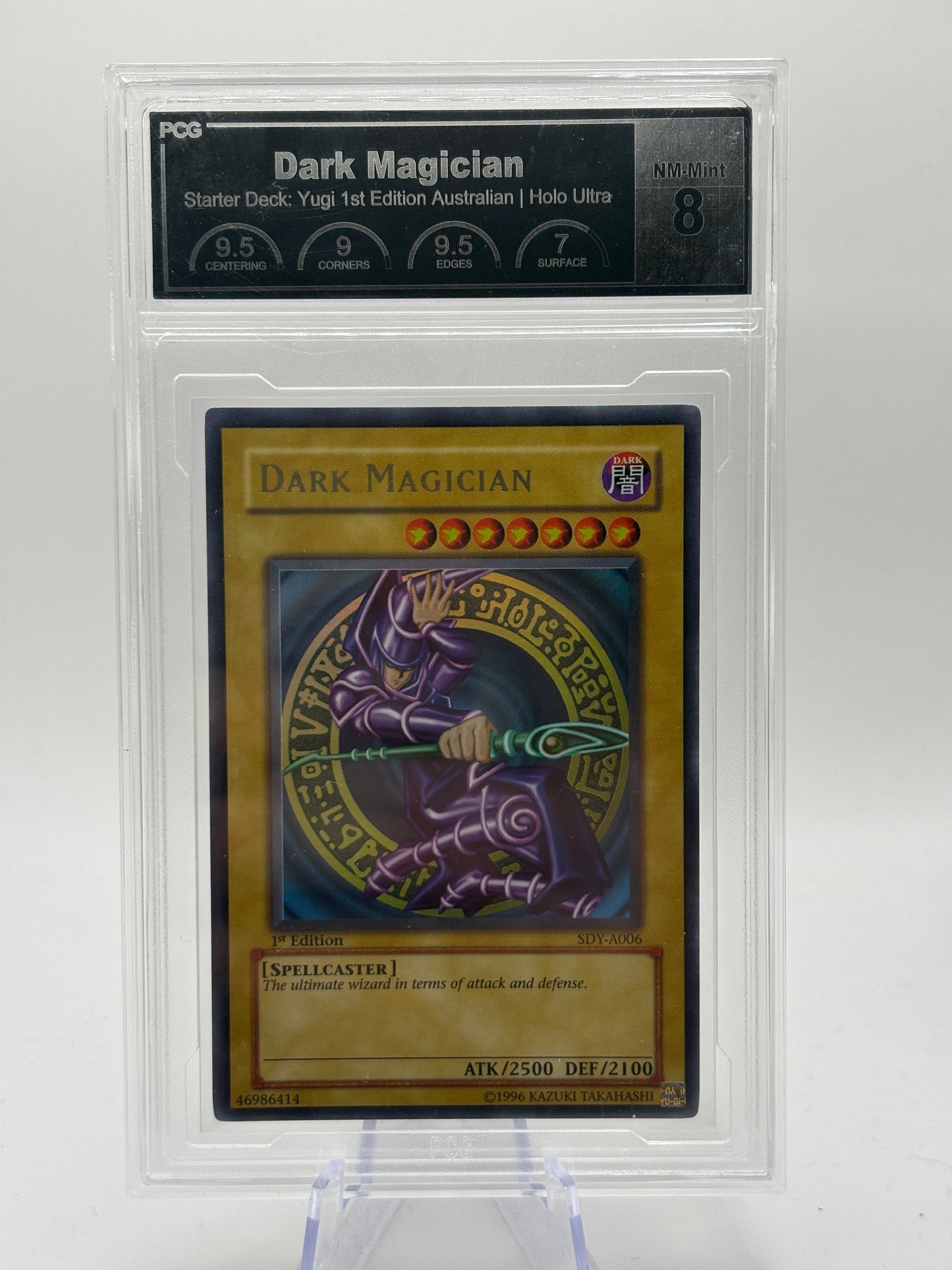 Yu-Gi-Oh! Dark Magician SDY-A006 Starter Deck 1st Edition PCG 8 NM FRENLY BRICKS - Open 7 Days
