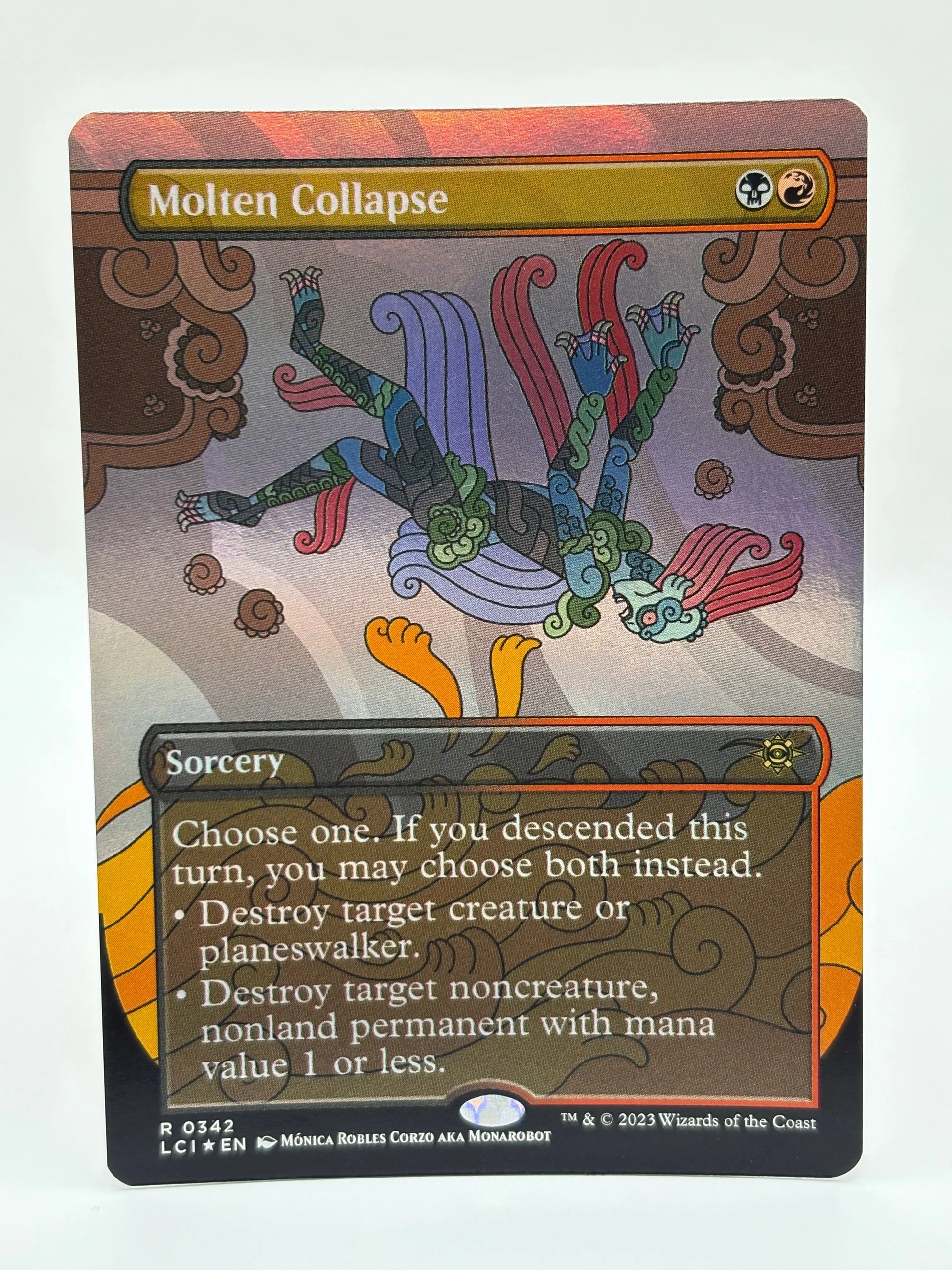 Magic The Gathering - Molten Collapse Borderless Foil R #0342 LCI NM FRENLY BRICKS - Open 7 Days