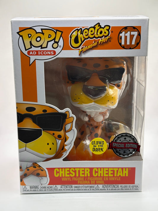 Funko POP! Ad Icons Cheetos Flamin Hot #117 Chester Cheetah Glow SE FRENLY BRICKS - Open 7 Days