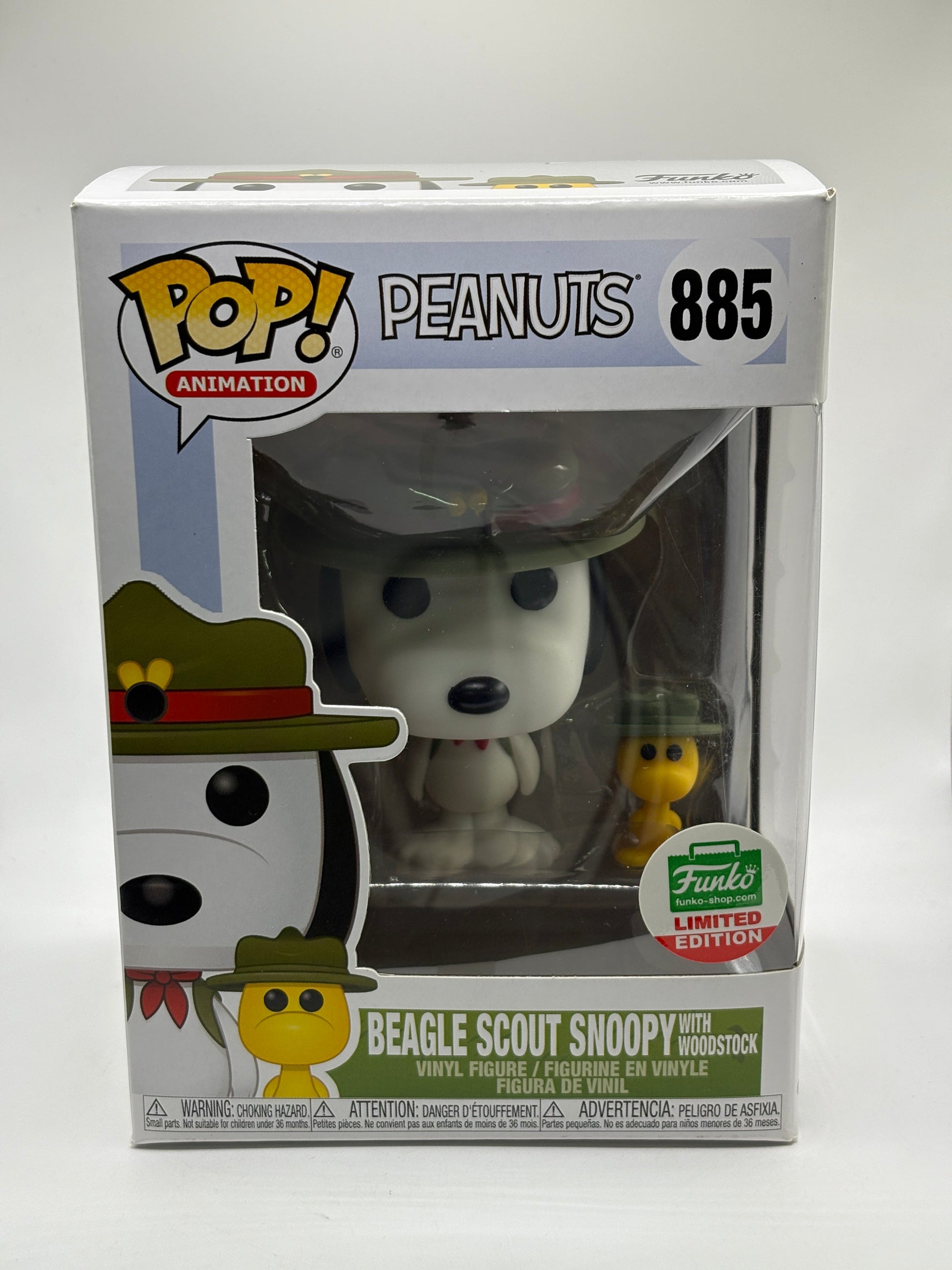 Funko POP! Animation Peanuts #885 Beagle Scout Snoopy funko limited Edition FRENLY BRICKS - Open 7 Days