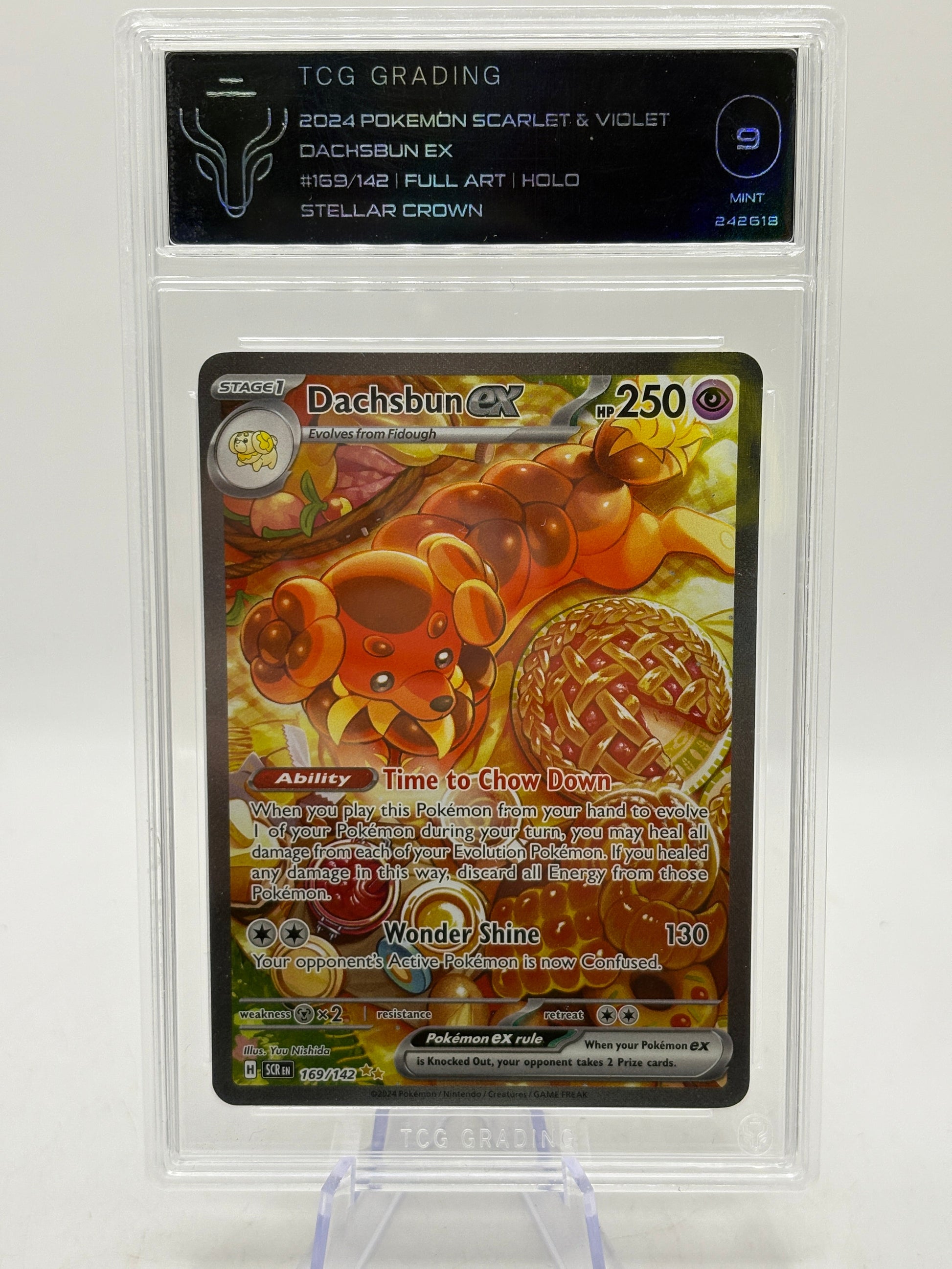 Pokemon TCG SV Stellar Crown - Dachsbun EX 169/142 SIR TCG 9 FRENLY BRICKS - Open 7 Days