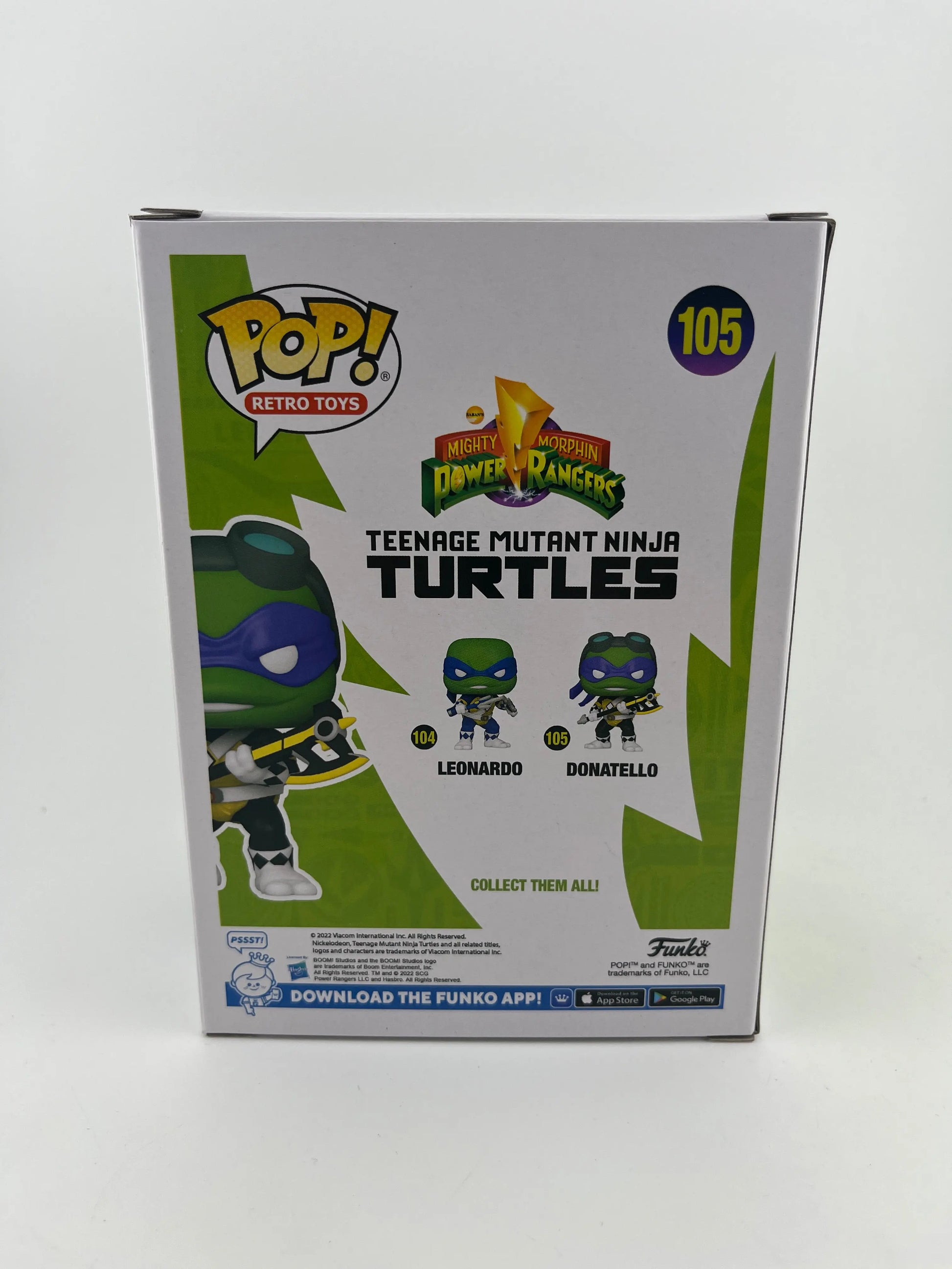 Funko Pop! MMPR x TMNT: Donatello as Black Power Ranger #105 - 2022 SDCC FRENLY BRICKS - Open 7 Days