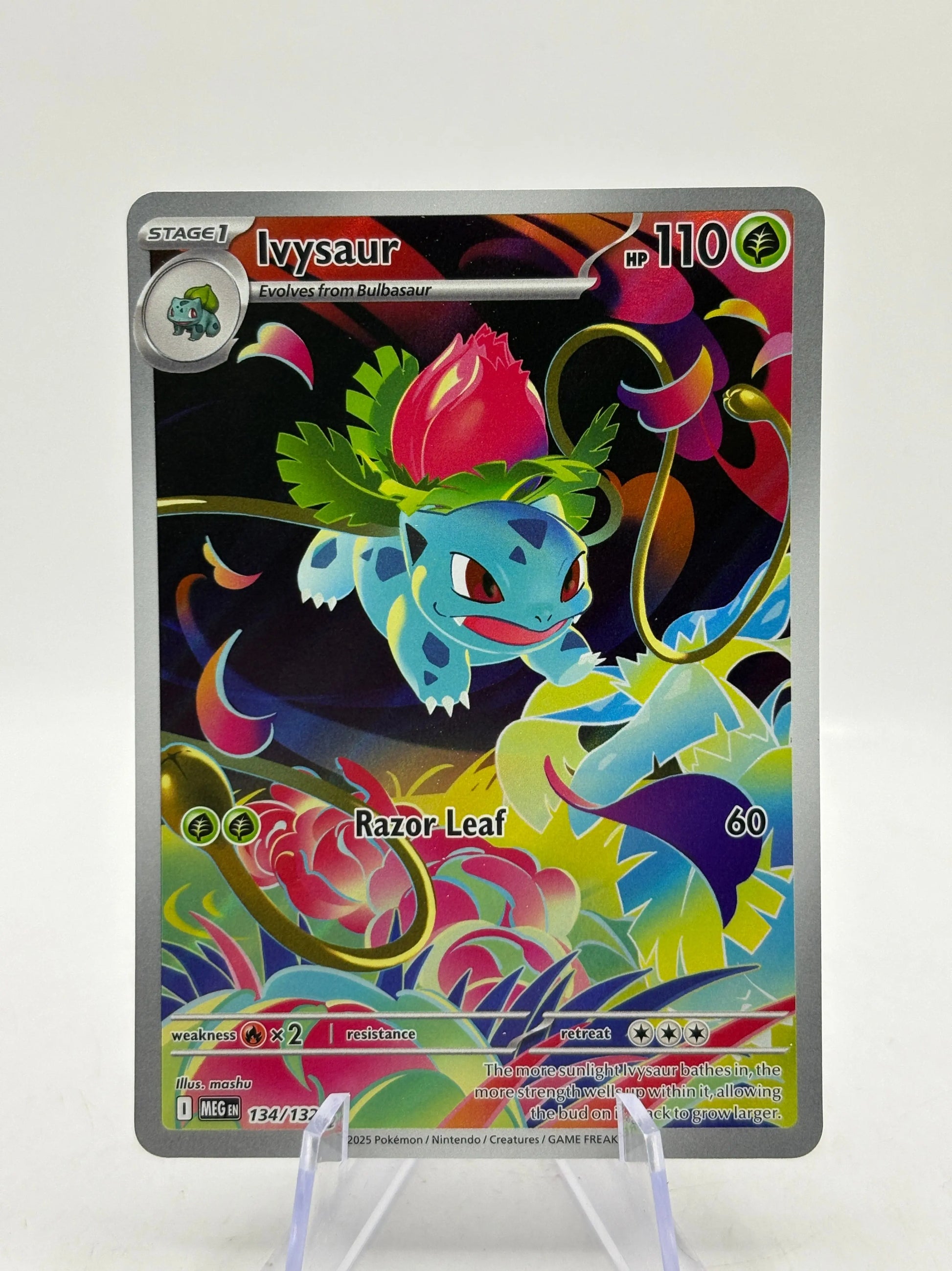 Pokemon TCG Mega Evolution - Ivysaur 134/132 Illustration Rare Nm FRENLY BRICKS - Open 7 Days