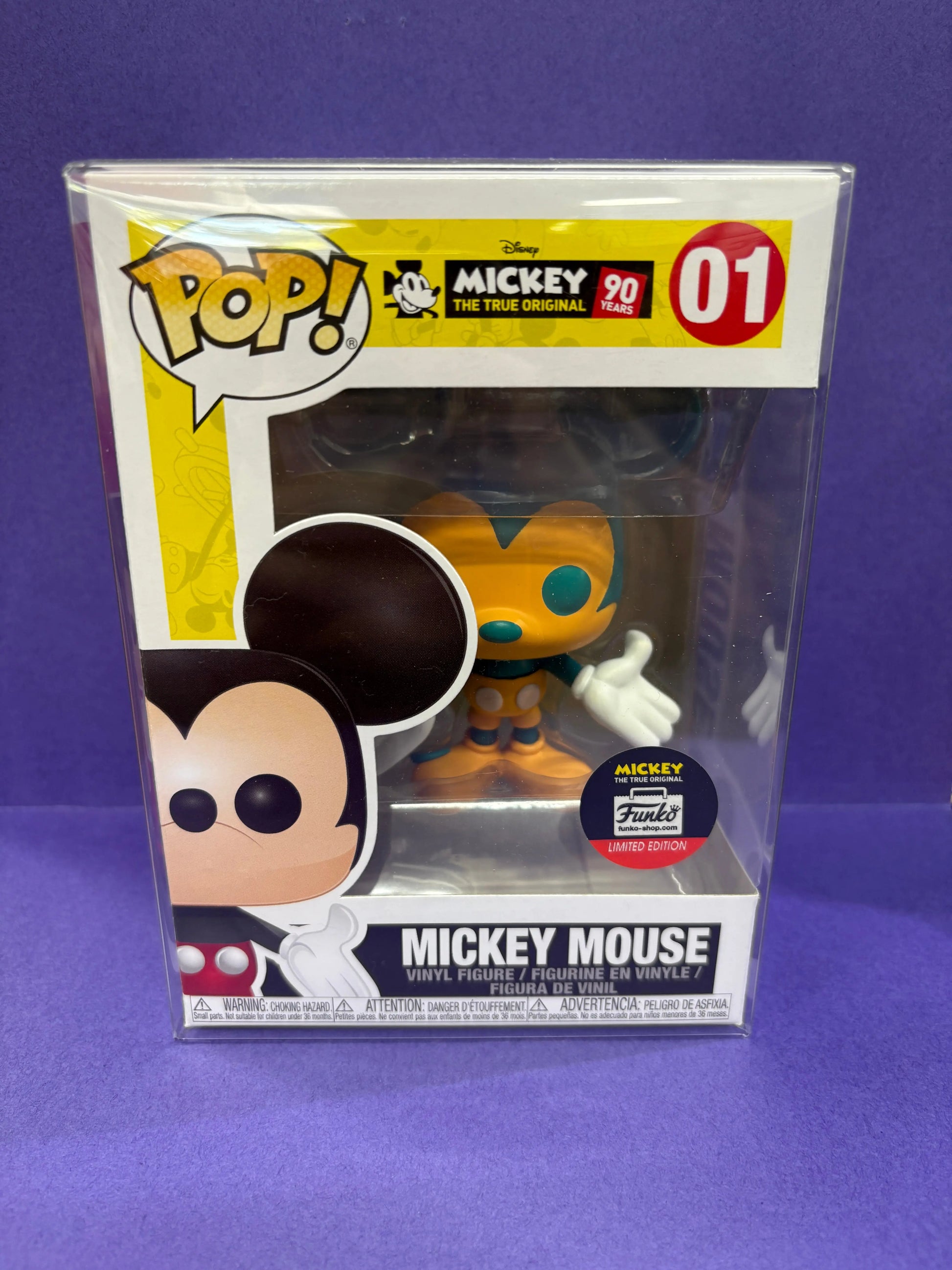 Limited Edition Funko Pop! Exclusive Disney #01 Mickey Mouse Orange and Teal FRENLY BRICKS - Open 7 Days