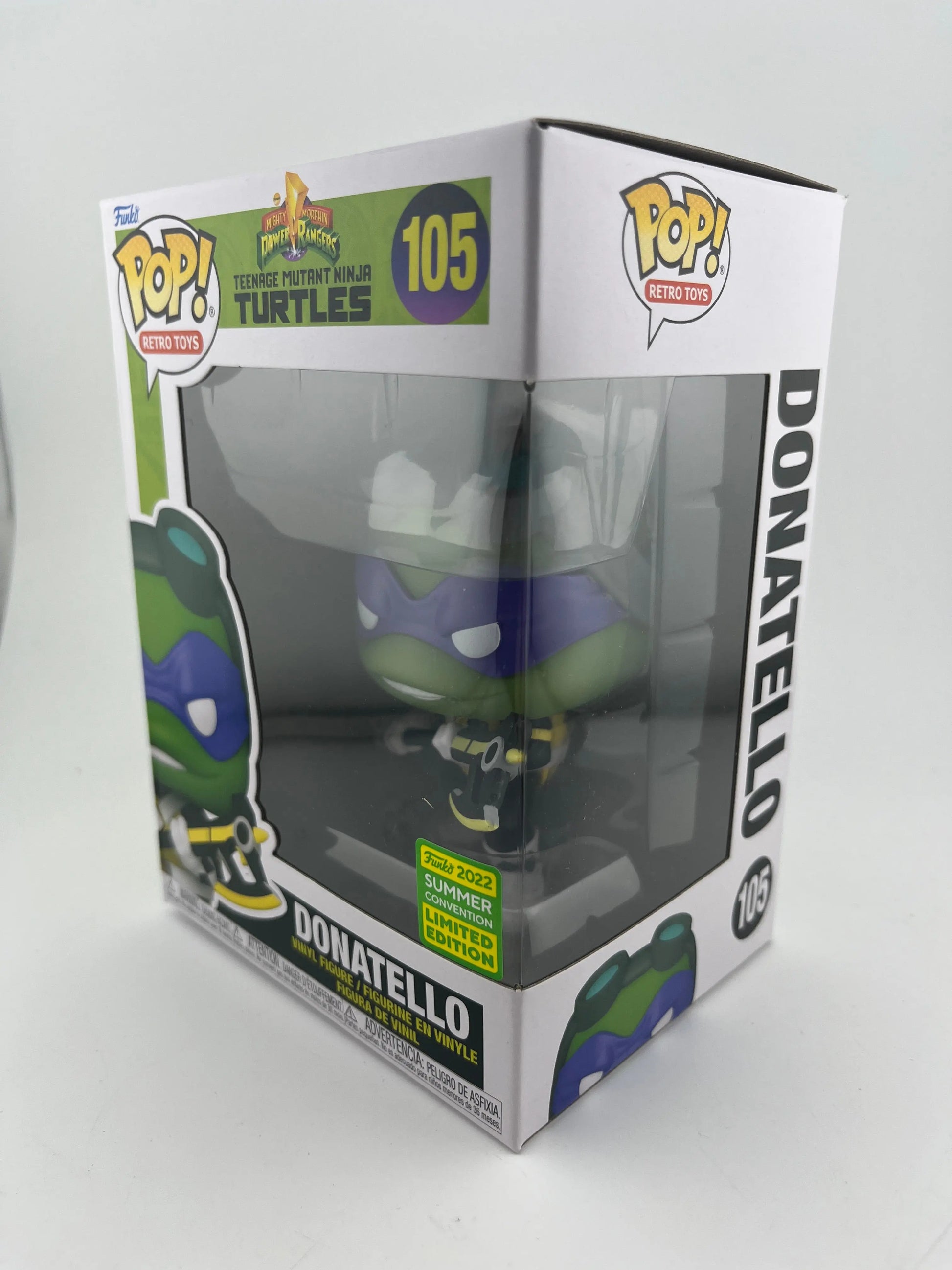 Funko Pop! MMPR x TMNT: Donatello as Black Power Ranger #105 - 2022 SDCC FRENLY BRICKS - Open 7 Days