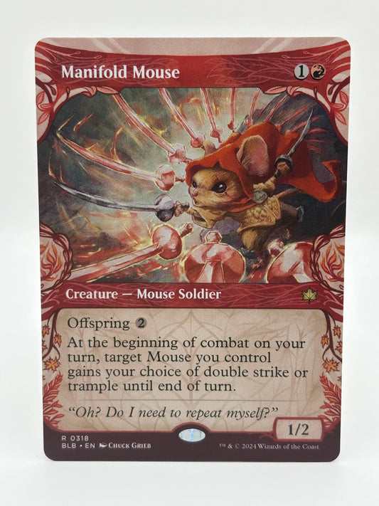 Magic The Gathering - Manifold Mouse Creature R #0318 BLB Showcase NM FRENLY BRICKS - Open 7 Days