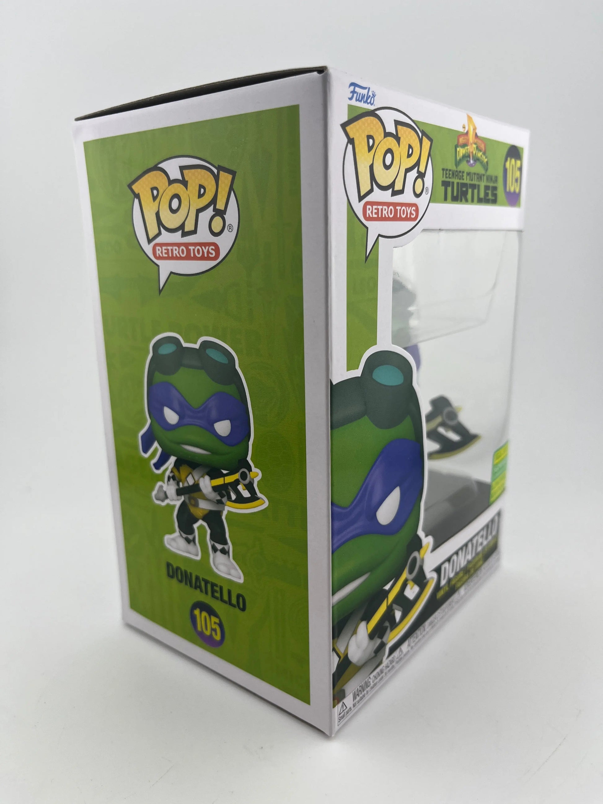 Funko Pop! MMPR x TMNT: Donatello as Black Power Ranger #105 - 2022 SDCC FRENLY BRICKS - Open 7 Days