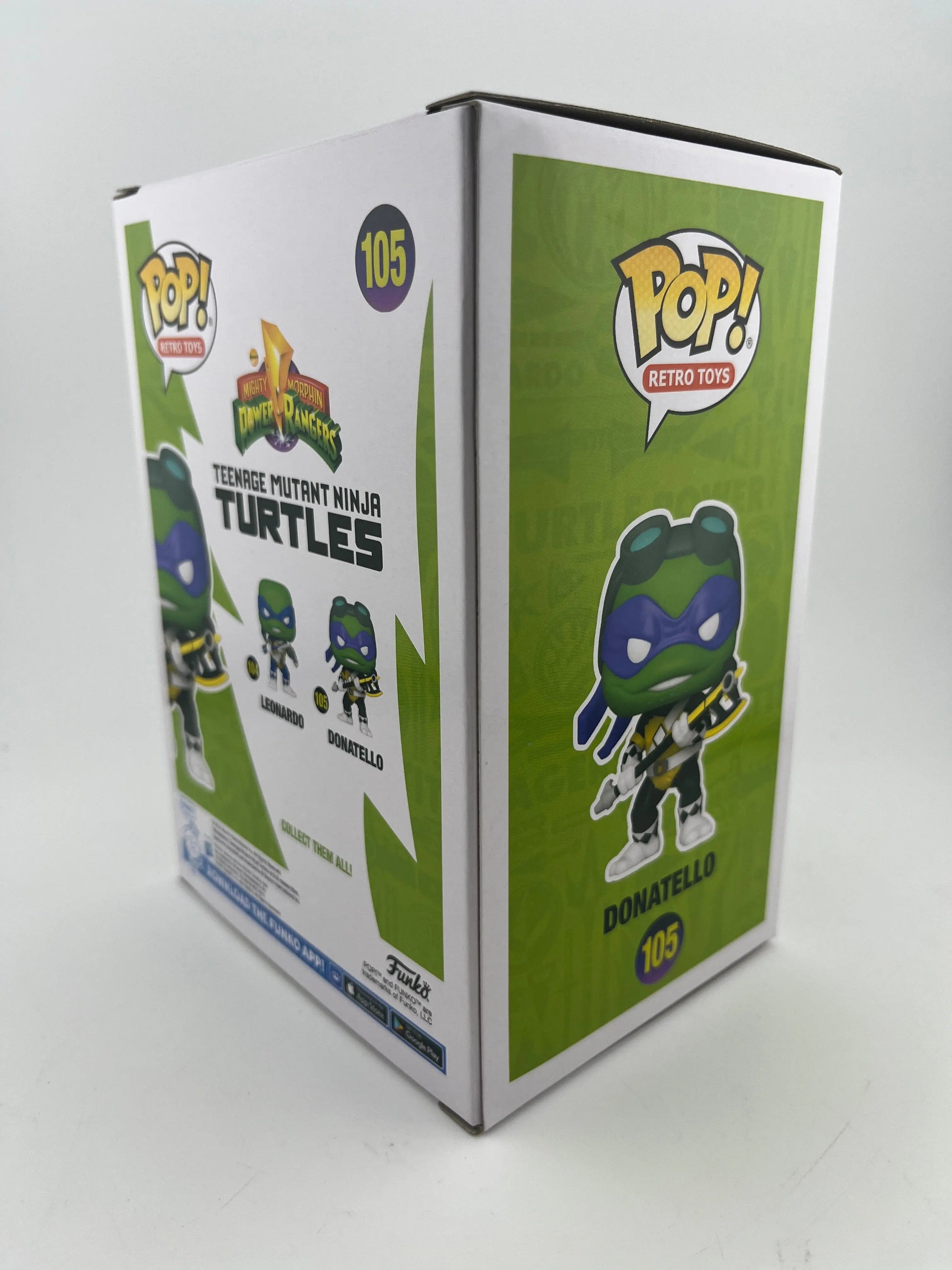 Funko Pop! MMPR x TMNT: Donatello as Black Power Ranger #105 - 2022 SDCC FRENLY BRICKS - Open 7 Days