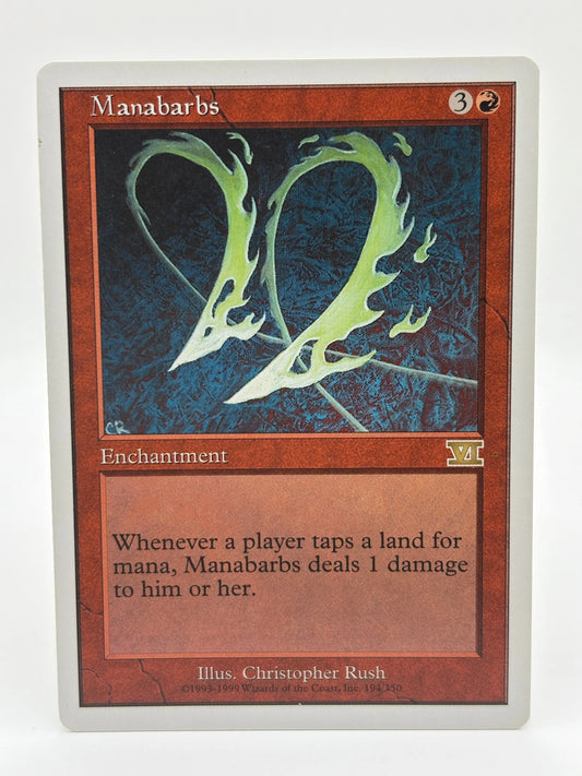 Magic The Gathering - Manabarbs Enchantment 1999 194/350 LP FRENLY BRICKS - Open 7 Days