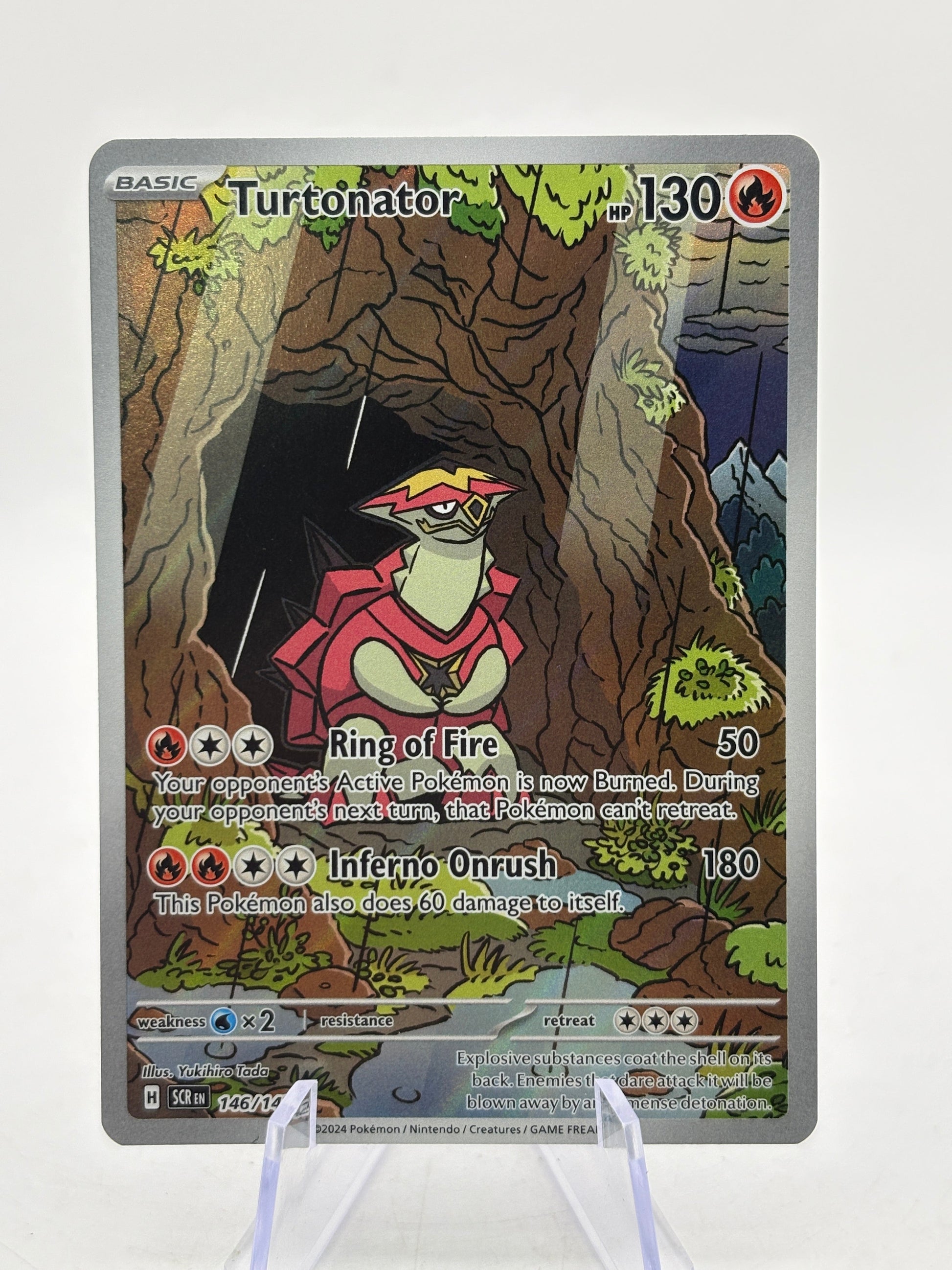 Pokemon TCG SV Stellar Crown - Turtonator 146/142 Illustration Rare NM FRENLY BRICKS - Open 7 Days