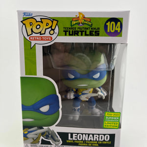Funko POP! Power Rangers + Teenage Mutant Ninja Turtles Leonardo #104 2022 SDCC FRENLY BRICKS - Open 7 Days