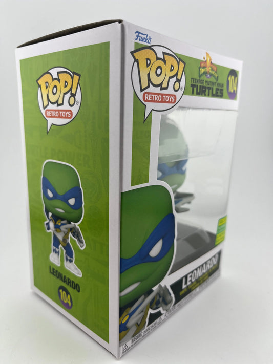 Funko POP! Power Rangers + Teenage Mutant Ninja Turtles Leonardo #104 2022 SDCC FRENLY BRICKS - Open 7 Days