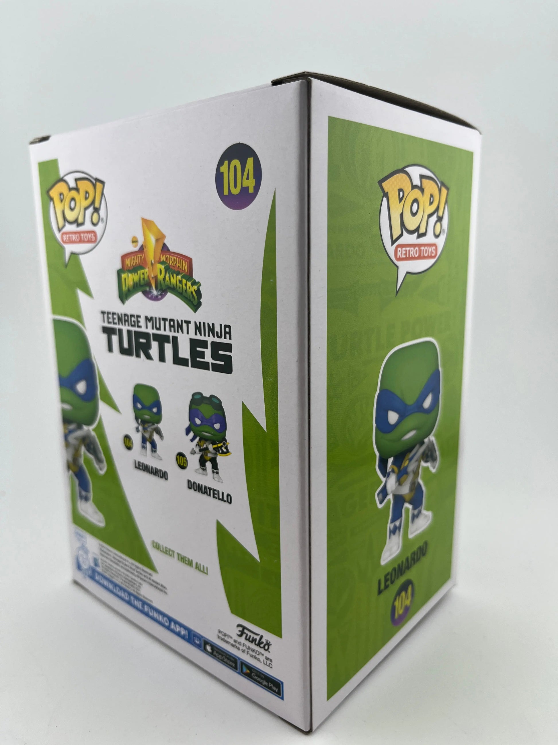 Funko POP! Power Rangers + Teenage Mutant Ninja Turtles Leonardo #104 2022 SDCC FRENLY BRICKS - Open 7 Days