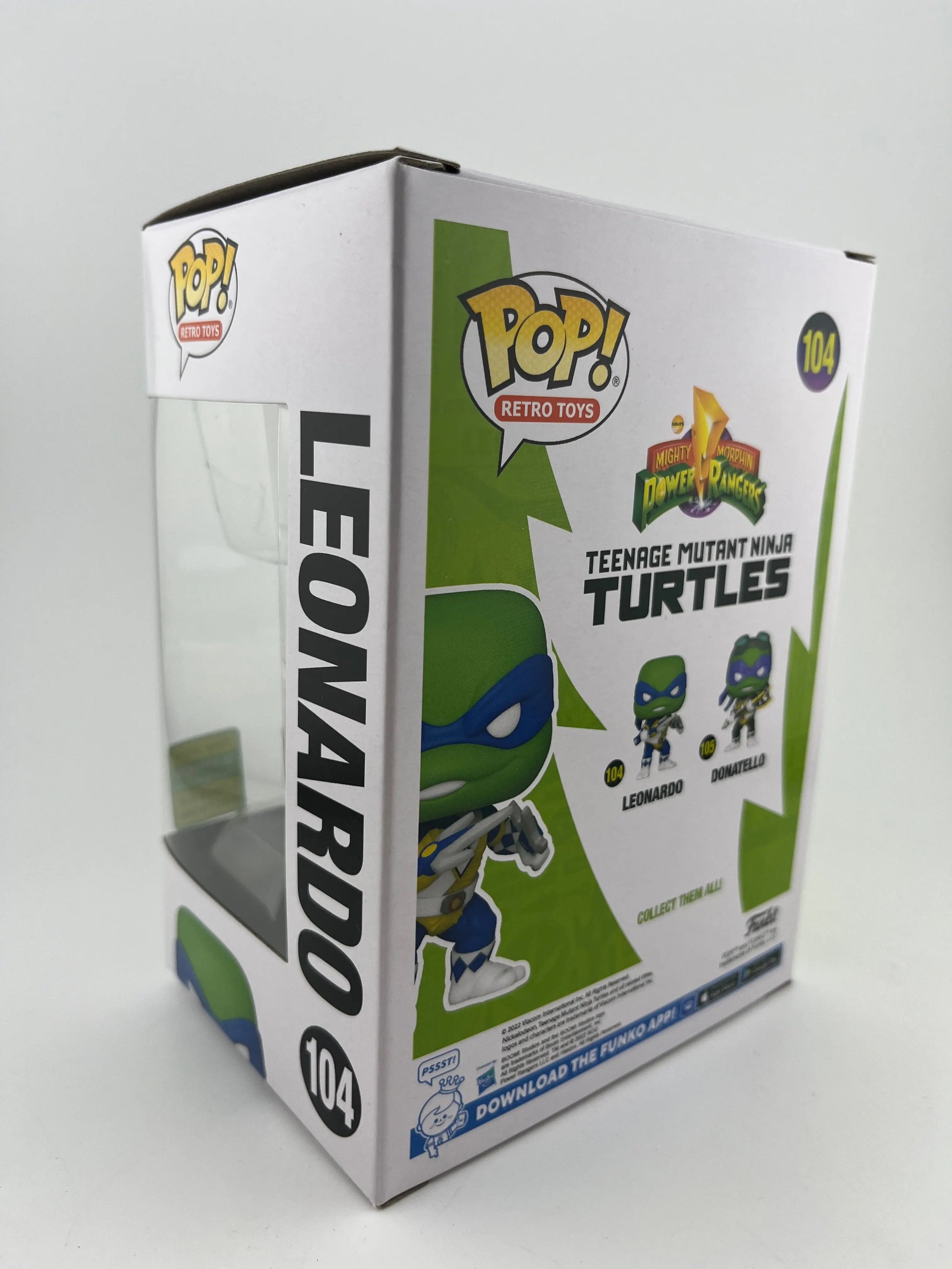 Funko POP! Power Rangers + Teenage Mutant Ninja Turtles Leonardo #104 2022 SDCC FRENLY BRICKS - Open 7 Days
