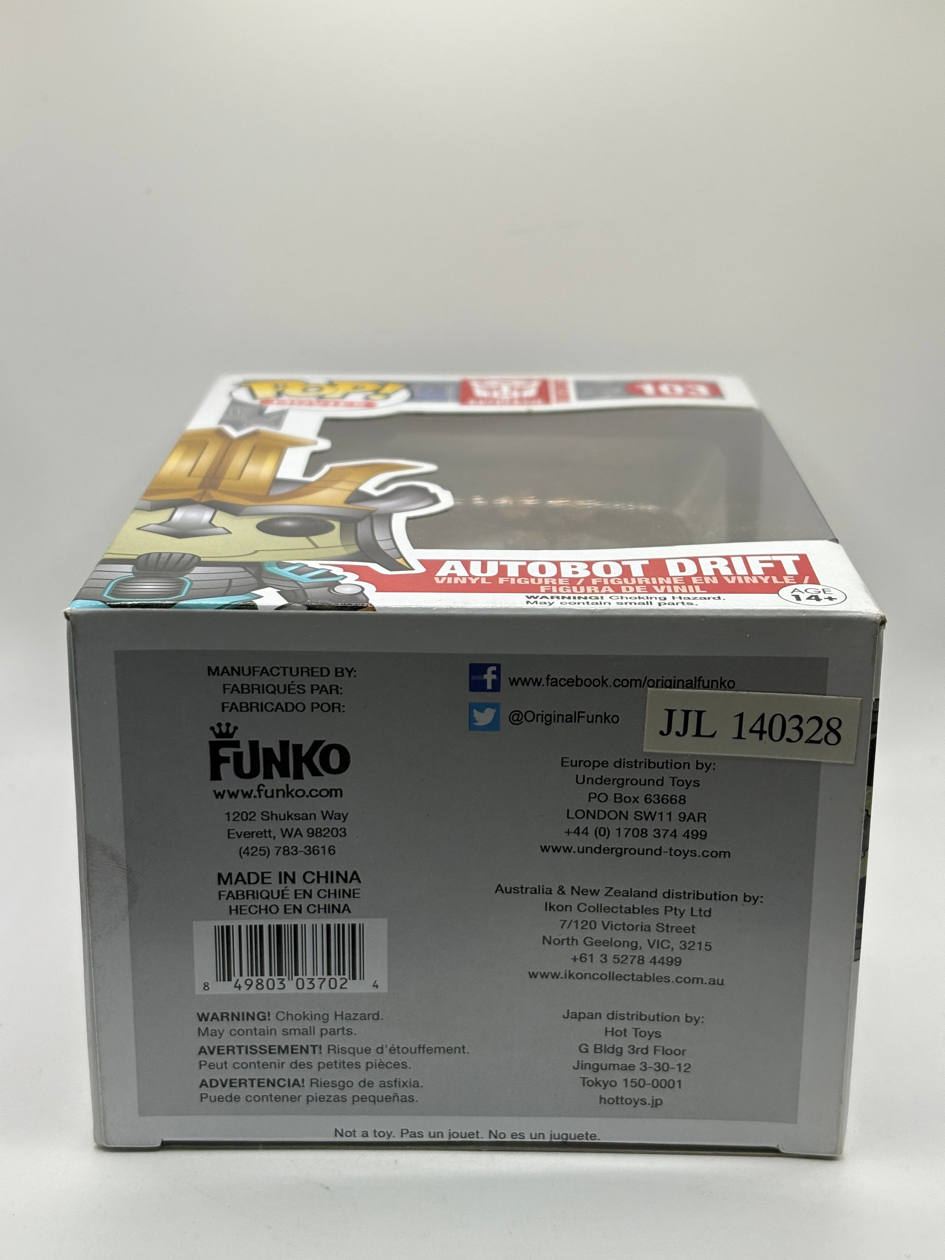 Funko POP! Movies Authentic Transformers #103 Autobot Drift Vinyl Figure FRENLY BRICKS - Open 7 Days