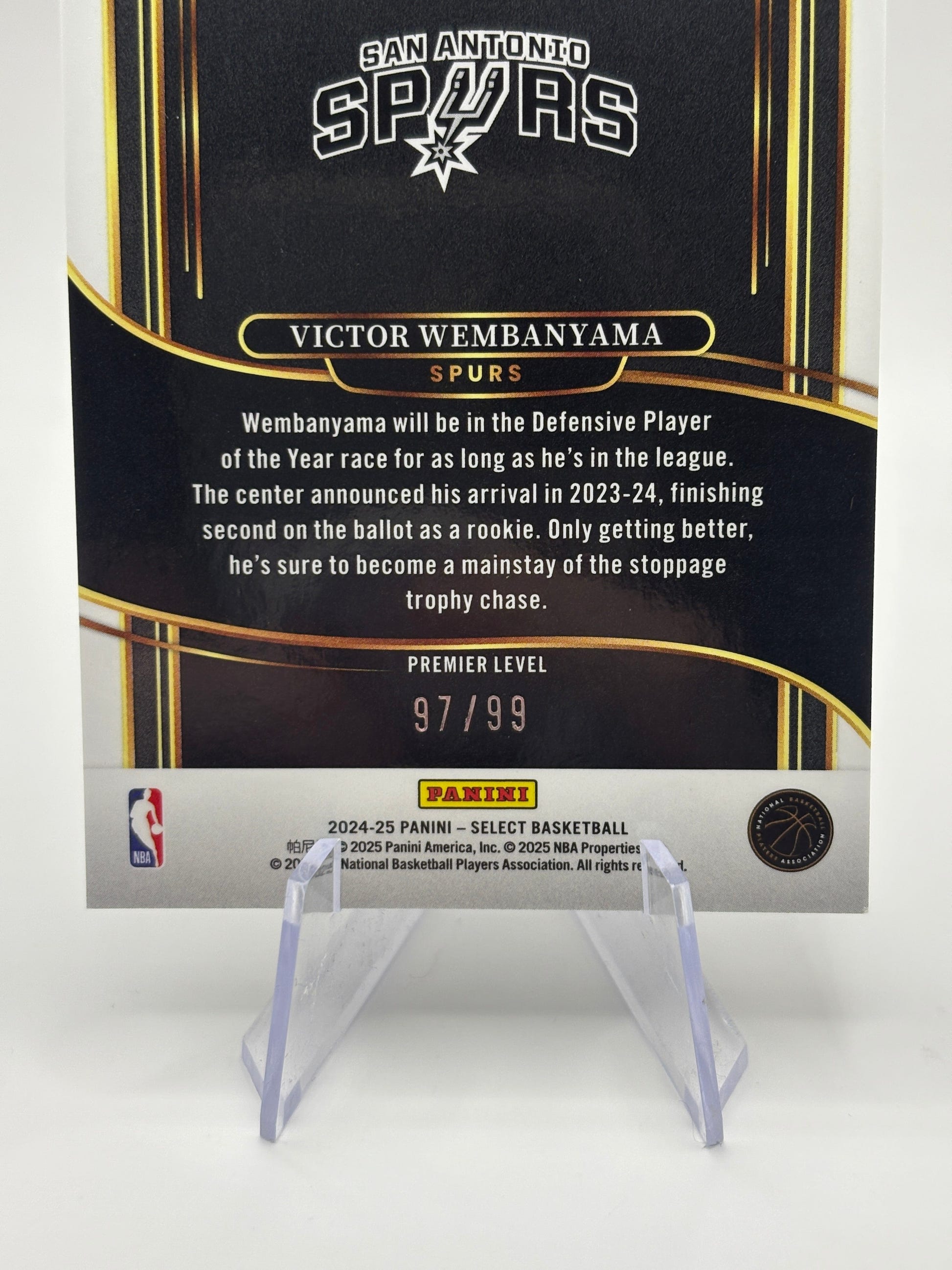 2024 Panini Select H2 Victor Wembanyama Premier Light Blue Disco /99 FRENLY BRICKS - Open 7 Days image 4