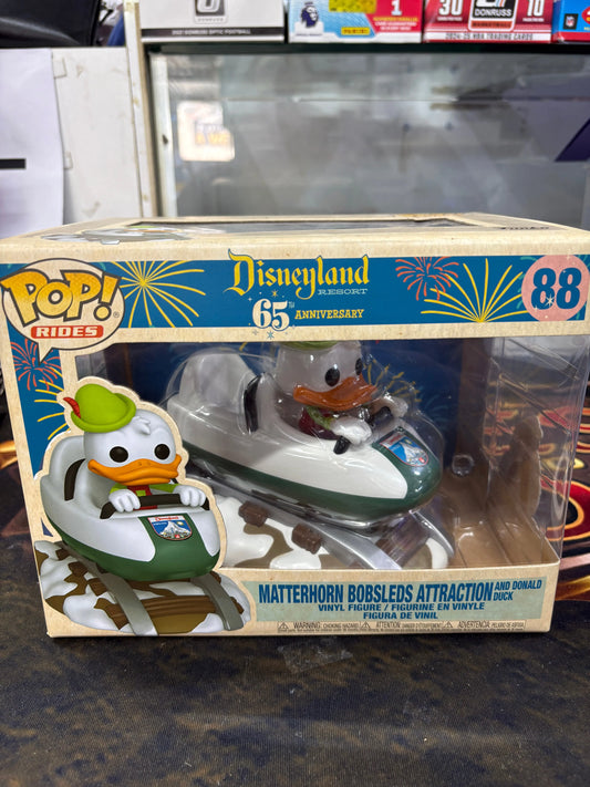 Funko Pop! Rides #88 Matterhorn Bobsleds Attraction And Donald Duck FRENLY BRICKS - Open 7 Days