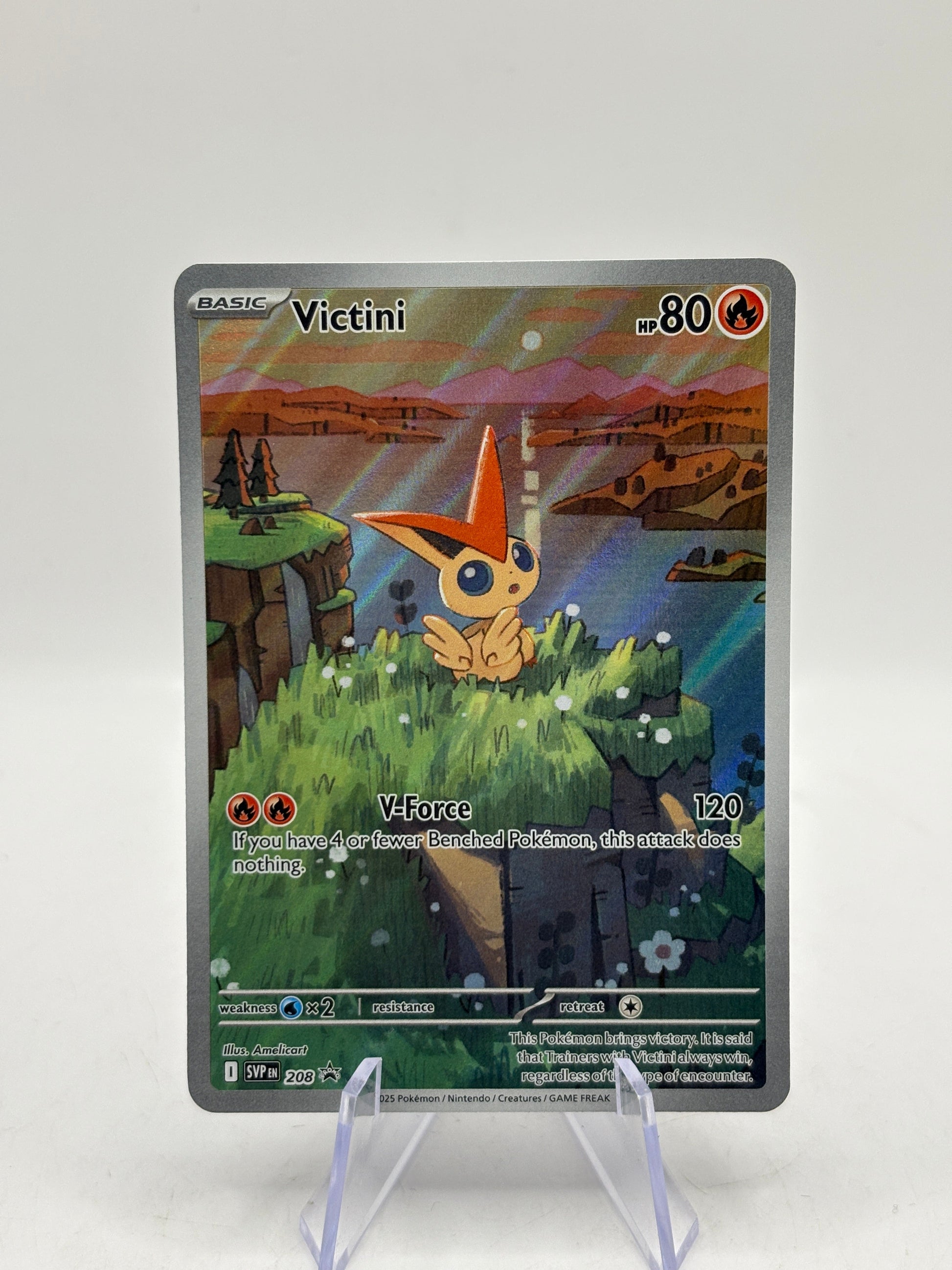 Pokemon TCG SVP Promos - Victini SVP208 Illustration Rare Promo NM FRENLY BRICKS - Open 7 Days