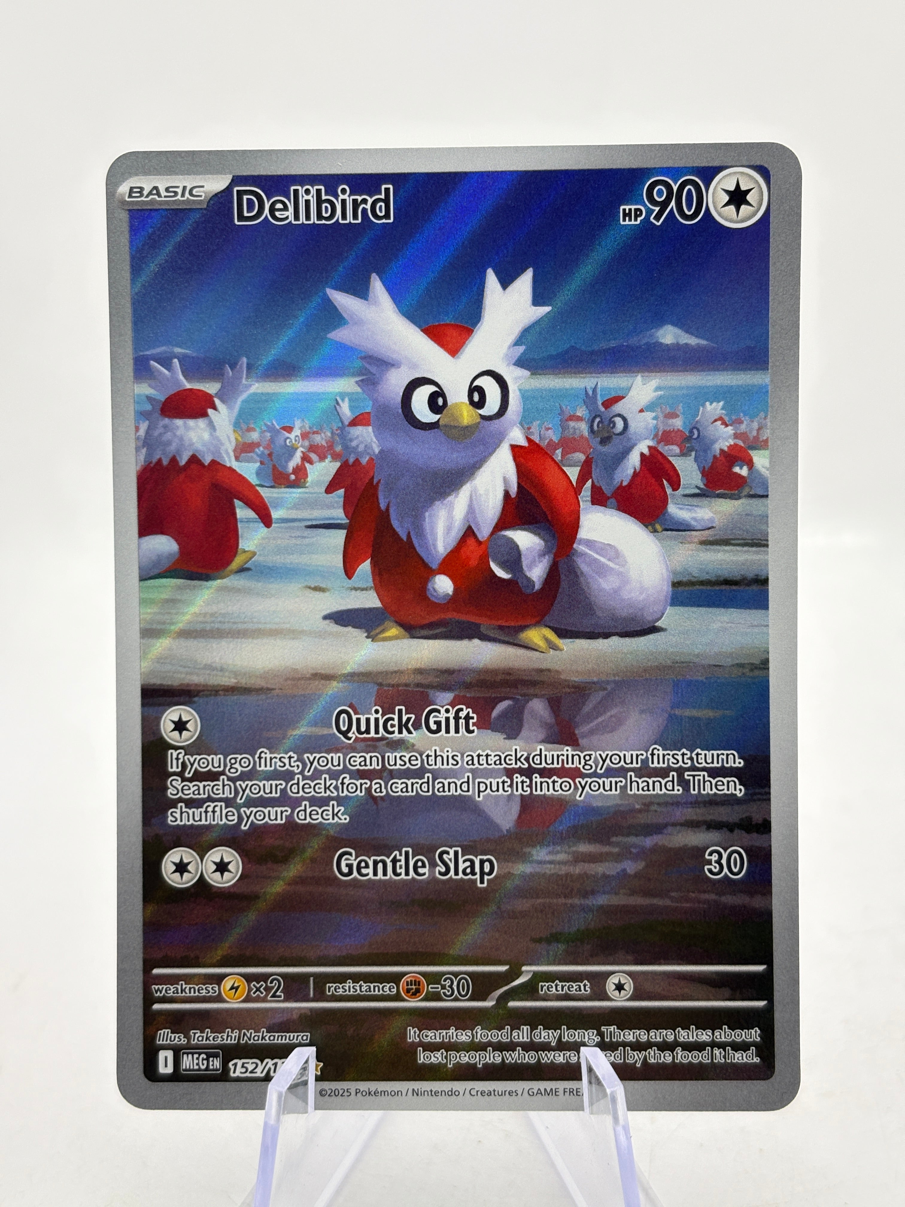 delibird pokemon card Pokemon TCG Mega Evolution - Delibird 152/132 Illustration Rare NM – FRENLY  BRICKS