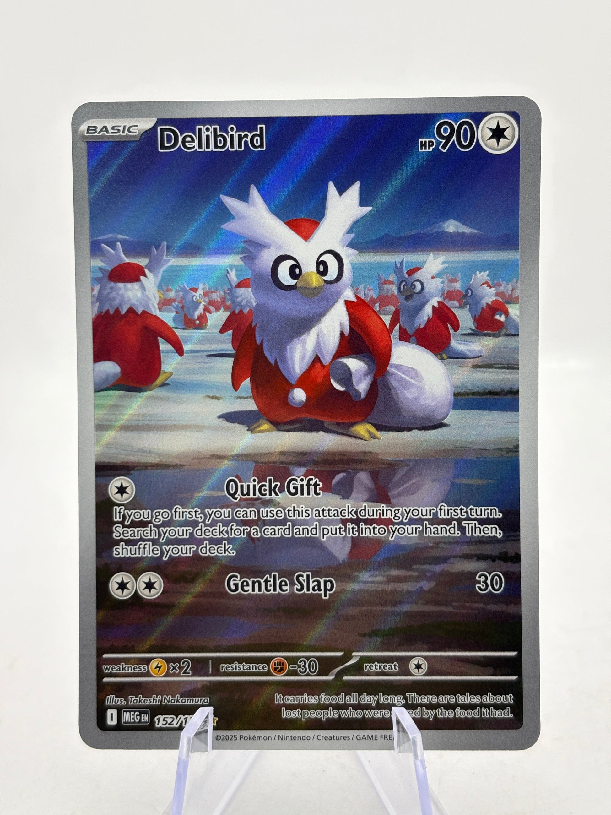 Pokemon TCG Mega Evolution - Delibird 152/132 Illustration Rare NM FRENLY BRICKS - Open 7 Days