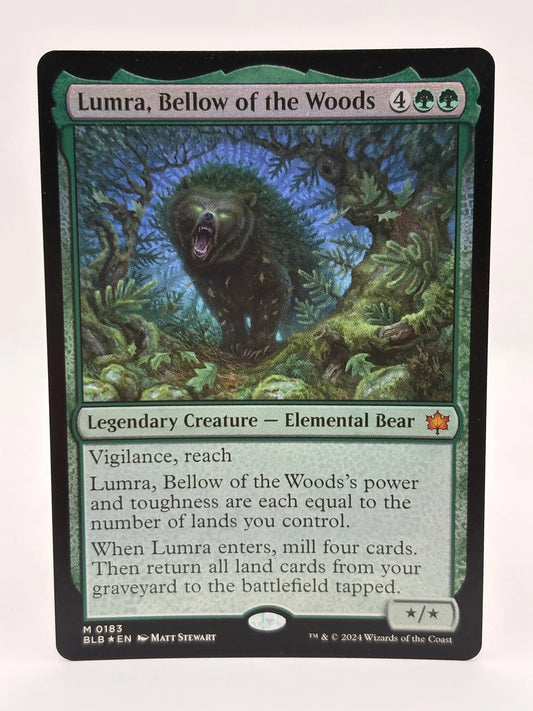 Magic The Gathering - Lumra, Bellow of the Woods Foil M #0183 BLB NM FRENLY BRICKS - Open 7 Days