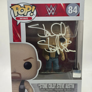 Funko POP! WWE #84 Stone Cold Steve Austin Signed with JSA Certification FRENLY BRICKS - Open 7 Days