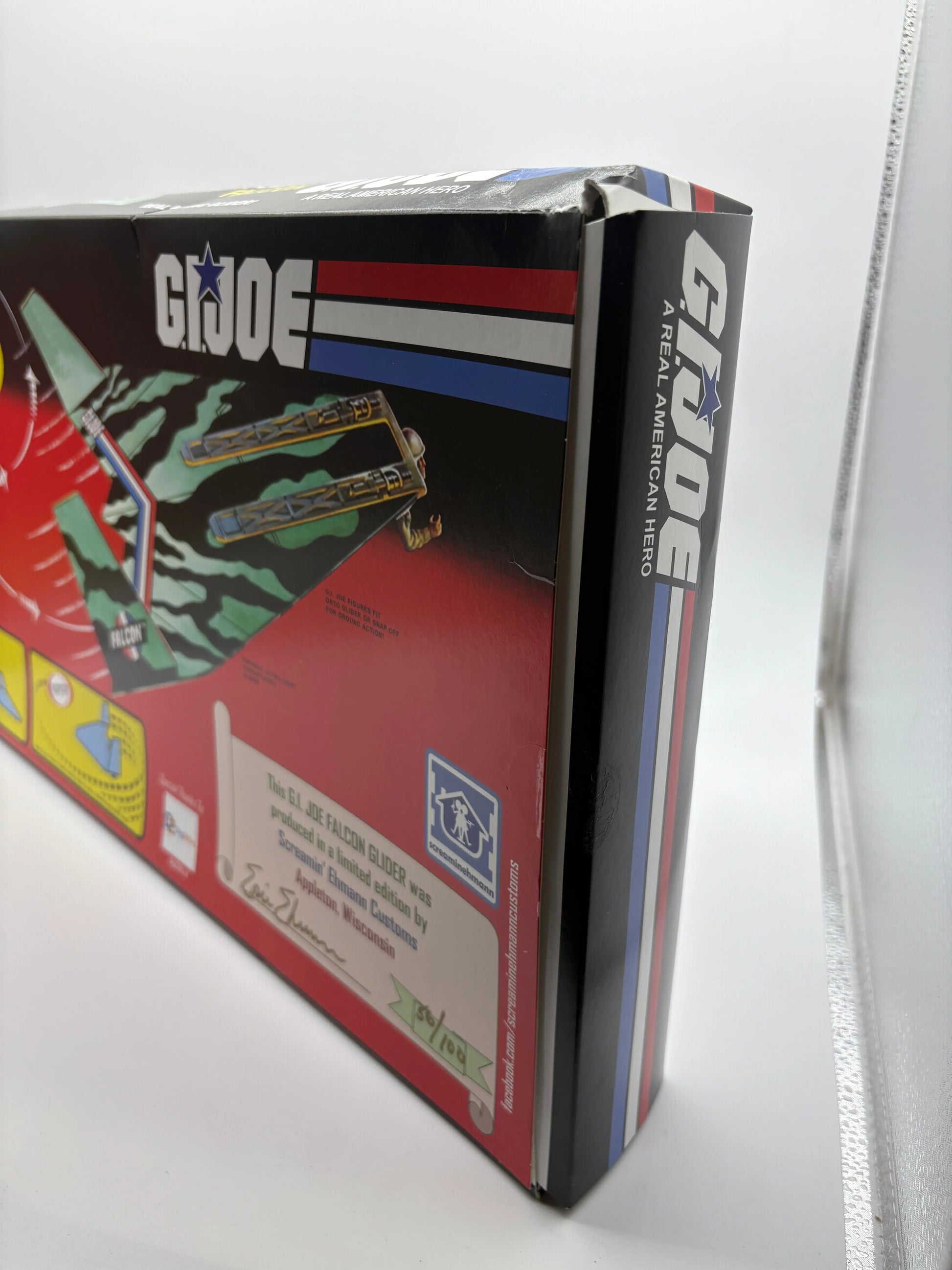 G.I. Joe Attack Glider Falcon Limited Edition Screamin Ehmann Custom 56/100 Open FRENLY BRICKS - Open 7 Days