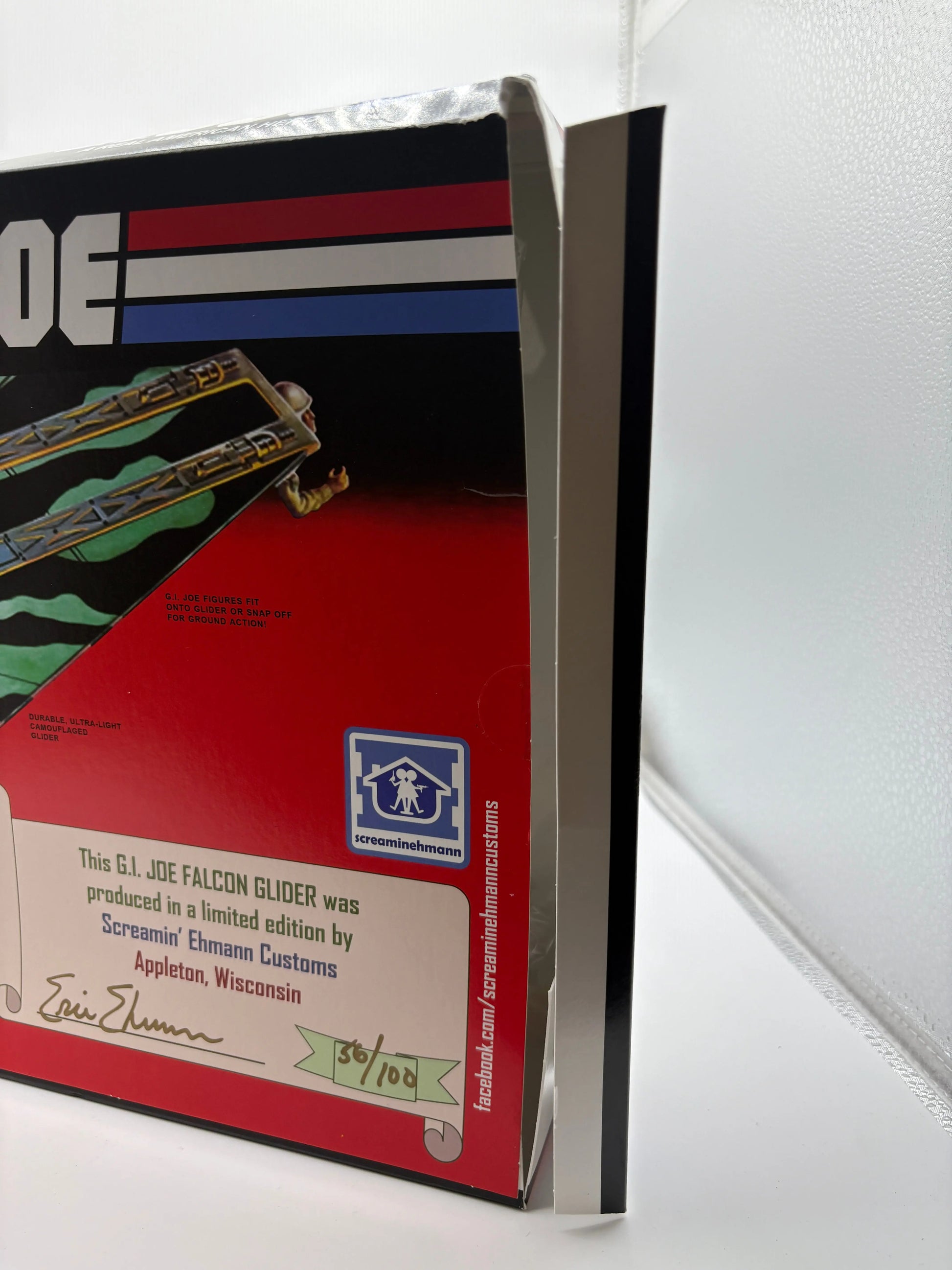 G.I. Joe Attack Glider Falcon Limited Edition Screamin Ehmann Custom 56/100 Open FRENLY BRICKS - Open 7 Days