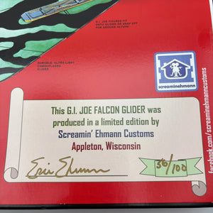 G.I. Joe Attack Glider Falcon Limited Edition Screamin Ehmann Custom 56/100 Open FRENLY BRICKS - Open 7 Days