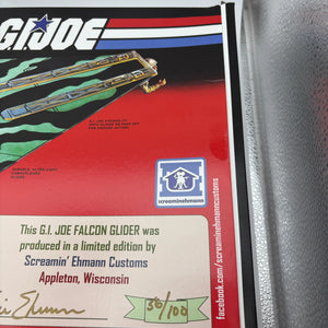 G.I. Joe Attack Glider Falcon Limited Edition Screamin Ehmann Custom 56/100 Open FRENLY BRICKS - Open 7 Days