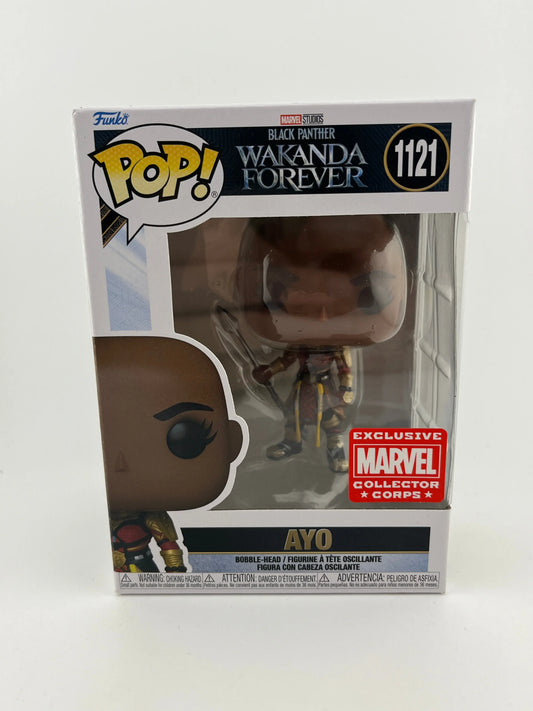 Funko POP Marvel Black Panther Wakanda Forever Ayo 1121 Collector Corp Exclusive FRENLY BRICKS - Open 7 Days